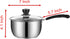 Stainless Steel Saucepan, 1.3 Quart Long Handle Milk Pot with Lid for Warming, Cooking and Boiling Milk, Spaghetti, Soup in Kitchen and Outdoor (18cm) by YIKANGHENG