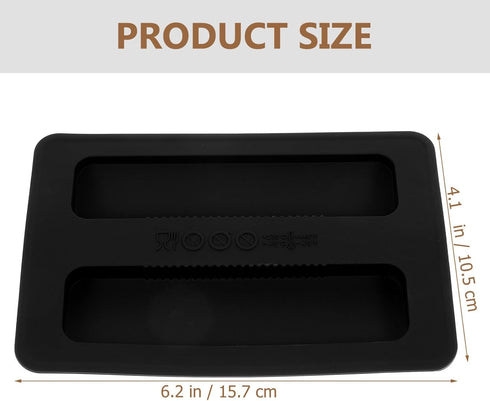 Silicone Toaster Dust Cover 2 Slice Toaster Lid Electric Bread Maker Upper Cover Toaster Machine Top Cover for Bread Machine Part Accessories (Black) by BESTonZON