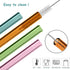 8 Pcs Reusable Glass Straws - Eco-friendly 8"x8mm Drinking Straws for Smoothies, Milkshakes, Multi-Color Mixed
