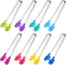 Shindel 8PCS Mini Stainless Steel Food Tongs with Silicone Tips for Cooking, Grilling, BBQ Buffet, 5 inch