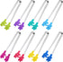 Shindel 8PCS Mini Stainless Steel Food Tongs with Silicone Tips for Cooking, Grilling, BBQ Buffet, 5 inch