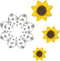 Sunflower Cookie Cutter Set - 3 Piece (3.8", 3.1", 2.6") for You Are My Sunshine Baby Shower Birthday Decorations