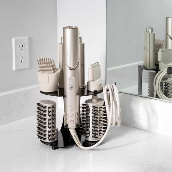 Blow Dryer Accessory Holder, Compatible with Shark FlexStyle, Wall Mounted or Countertop Organizer for Hair Dryer