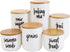Talented Kitchen 158 Pieces Food Storage Labels for Glass Containers, Preprinted Black Script on Clear Stickers (Water