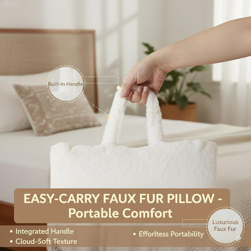 Reading Pillow with Arms for Sitting in Bed, Backrest Support Cushion Soft Back Pillow for Couch, Sofa & Floor, Dorm