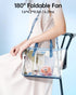 SWEETFULL Portable Misting Fan - 180° Foldable Handheld Fan with Mist Spray, USB Rechargeable for Travel and Home