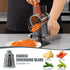 3 KEOUKE Rotary Cheese Grater Hand Crank Transparent - Shredder Slicer Grinder Stainless Steel Blades, Stable Suction