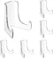 Hipiwe 6 Packs Acrylic Plate Stand, Clear Display Easel for Plate, Table Card Holder for Wedding, Home Decoration