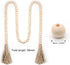LSKYTOP 58 Inches Wood Bead Garland with Tassel, Rustic Prayer Boho Wooden Beads for Decor (1 Pack)