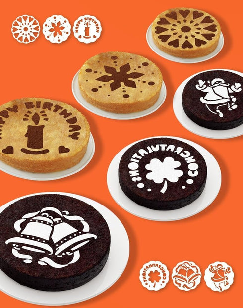 15-Pack Magnoloran Wedding Cake Stencils, Floral Cake Templates, Baking Tools, Dessert Decorating Molds