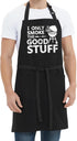 Funny Grill Aprons for Men - I Only Smoke the Good Stuff, Chef Cooking Grilling BBQ Aprons with 2 Pockets