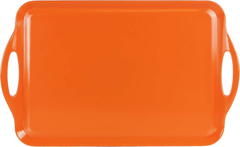 2pc Set, Calypso Basics by Reston Lloyd Melamine Tray Rectangular Serving/Ottoman Tray with Handles and Matching Small