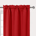 DWCN Red Christmas Valance Curtains for Windows, 52 x 18 inch, Rod Pocket Blackout, 1 Panel for Kitchen Bedroom