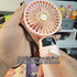 Portable handheld fan,handheld/neck/desktop 3-in-1 small fan, 90° foldable,desktop fan (with base for cell phone), aromatherapy fan, women's special makeup fan, LED, 5-speed,2400mAh(White) by Generic