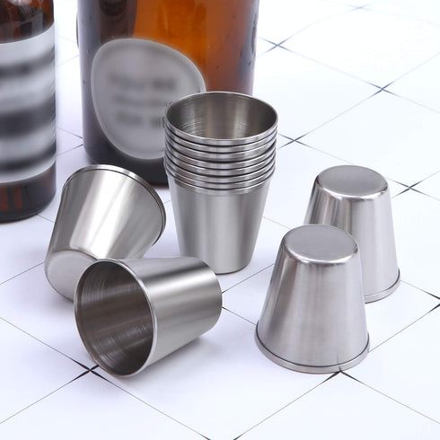 Ruisita 12 Pieces Stainless Steel Shot Glass Drinking Tumblers (1 Ounce/30 ml)