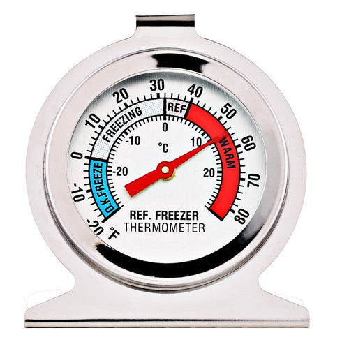 2 Pack Large Dial Analog Refrigerator Freezer Thermometer