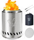 YEFU Low Smoke Tabletop Fire Pit 9.7 x 7.1 in, Safe Burning Camping Stove with Travel Bag, 2 Mini Sticks & Fireproof
