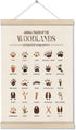 DOI-LANEE Woodland Tracks Poster Hanger Frame, Canvas Artwork Woodland Nursery, Jungle Nursery