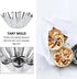 12 Pcs Stainless Steel Tart Pans, Non-Stick Flower Cookie Cutters Mold for Baking, Flower and Round Muffin Cups