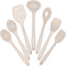 E-far 7-Piece Silicone Cooking Utensils Set, Khaki Heat Resistant Nonstick Tools for Kitchen, Dishwasher Safe
