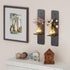 GWEUZMALL Set Wall Candle sconces of Two,GWEUZMAL Metal Candle Sconces, Black Wall Candle Holder for Living Room