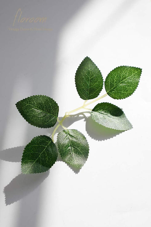 Floroom 35pcs Artificial Green Leaves Bulk Faux Silk Greenery for DIY Wedding Bouquets, Home Decorations