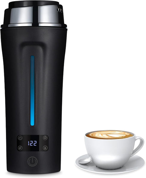 Portable Electric Kettle for Travel, 110-240V Auto, with LCD Display, 4 Temperature Settings, 350ML Stainless Steel