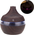 Wood Grain USB Humidifiers for Home, Top Fill with LED Night Light, Ideal for Bedroom Office Nursery, Compact Design
