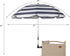 GRANDMEI Clamp,46 inches 50+ Chair Umbrella with UPF Clip on Parasol for Patio,Beach Chairs,Strollers,Wheelchairs,Golf