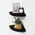 SISHHOME 8 Inch Set 2,for 90 Floating Corner Shelf Black of Degree Room Corner Wall Mounted Storage Display Shelves