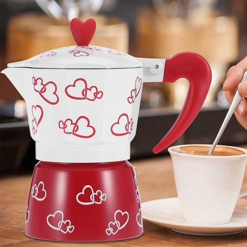 Fdit Coffee Maker, Aluminum Alloy Mocha Pot, Stove Coffee Maker Percolator Tools for Home Office (S)