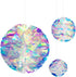 Hanging Decorations Iridescent Honeycomb Ball Foil Ceiling Hanging Flowers for Bridal Shower Wedding Birthday Party