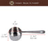 Honey Bear Kitchen 1/4 Cup Measuring Scoop Cups v2 - Polished Stainless Steel (Set of 2)