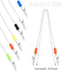6 Pack (6 AUEAR, Napkin Clips Metal Dental Bib Chain Holder Fixing Lanyard Flexible for Adult Colors)