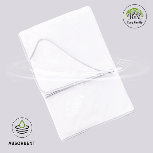 Cosy Family 4 Pack Set, Microfiber Bath Towel Lightweight and Quick Drying, Ultra Soft Highly Absorbent Towels