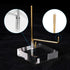 PATIKIL 2.4" x 2.4" x 1" Acrylic Display Stands, Brass Arm Crystal Display Stand for Mineral Gemstone