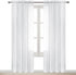 DWCN 95 Inch Length Sheer Curtains, 2 Panels Set, White Rod Pocket Lightweight Voile Drapes for Bedroom/Hotel