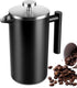 SZHETEFU 34 OZ Large French Press, Premium Stainless Steel Sturdy Insulated French Press