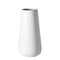 D'vine Dev 8 Inch Ceramic Flower Vase - Matte Finishing, Minimalist Design for Home Décor, White