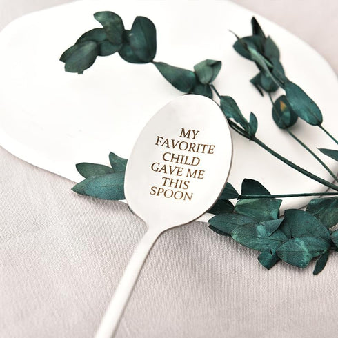 Mom Dad Gifts Spoon for Women, Mama Gifts from Daughter, Father Gifts for Men, Engraved Coffee Tea Spoons