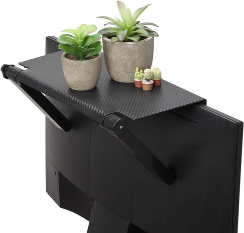 13 Inch AHIER Cable Box Shelf for Wall Mounted TV, TV Top Shelf Mount on Desktop Computer Monitor to Hold Cable Boxes