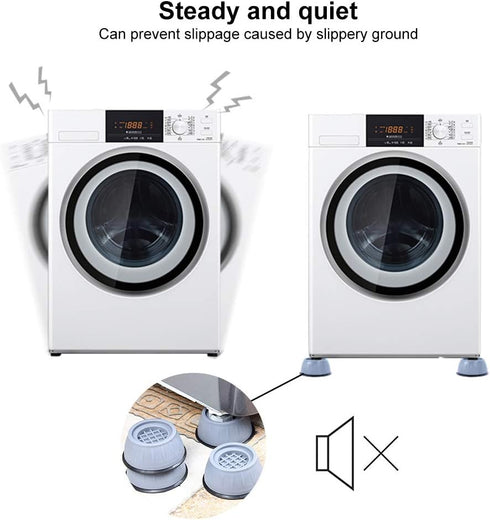 MWELLEWM Shock and Noise Cancelling Washing Machine Support, Anti Slip Anti Vibration Rubber Feet Pads