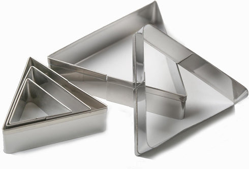 SK Triangle Shape Cookie Cutter Set, Stainless Steel, 5-Piece, Small (2.7in)