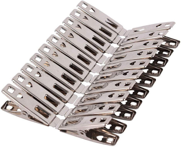 Towel Clips 40 Pack, Metal Clothes Pins, Stainless Steel Clothespin Clips for Drying Socks and Hanging