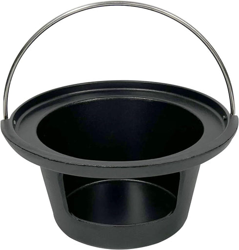 KAMaster Cast Iron Ash Can with Handle for Medium Big GreenEggs,Charcoal Ash