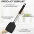 TeamFar Kitchen Utensils, 4 Pcs Silicone Cooking Spatula Spoon Set with Stainless Steel Handle, Non-stick & Dishwasher