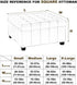 Levoberg Waterproof Square Ottoman Cover Large Square Folding Storage Ottoman Bench Slipcovers Footrest Stool Covers