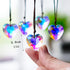 12pcs 27mm Colorful Crystal Heart Prism Suncatcher, Heart Prism Chandelier Drop Parts Window Sun Catcher Crystals
