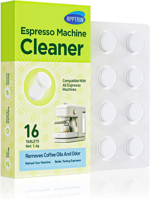 Espresso Machine Cleaning Tablets, 16 Pack Coffee Machine Cleaner for All Espresso Machines
