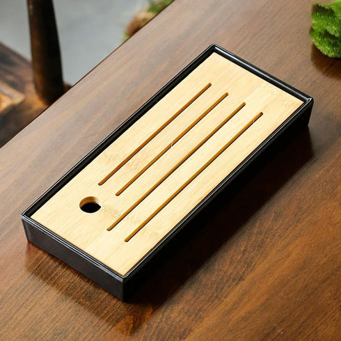 MAGICLULU Tea Tray Tea Kit Tea Kettle Desk Tray Tea Pitcher Dessert Serving Tray Tea Service Tray Tea Cup Tray Draining Tray Drip Tray Dish Drain Board Mat Kung Fu Tea Melamine Travel by MAGICLULU